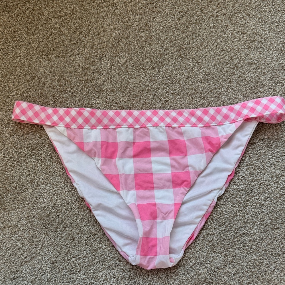 Pink Checkered Swim Bottom